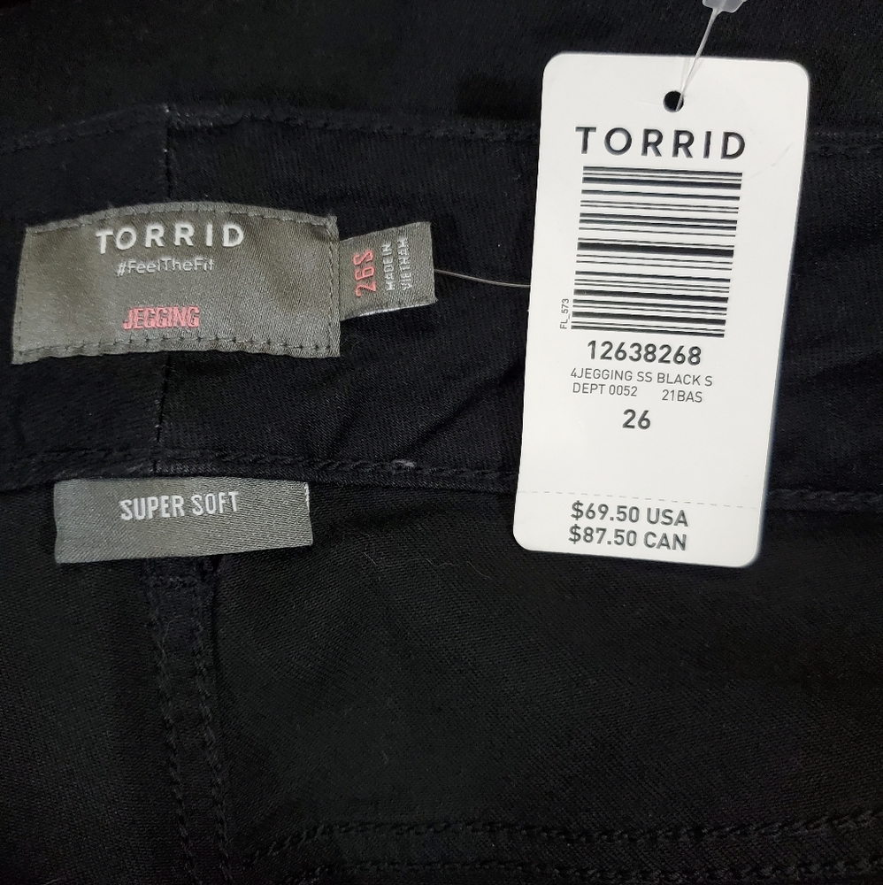Torrid Womens Jegging Skinny Super Soft High-Rise Jean In Black Size 26S NWT - Picture 13 of 15